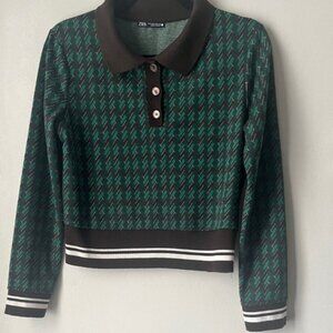 ZARA Long Sleeve Polo